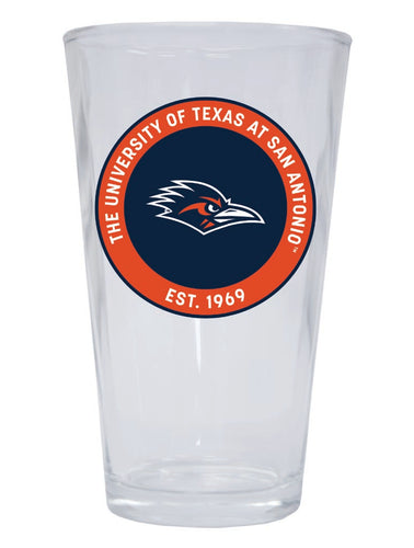 UTSA Road Runners 16 oz Pint Glass Circle Design Officially Licensed Collegiate Product Single