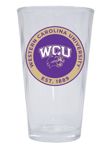 Western Carolina University 16 oz Pint Glass Circle Design Officially Licensed Collegiate Product Single