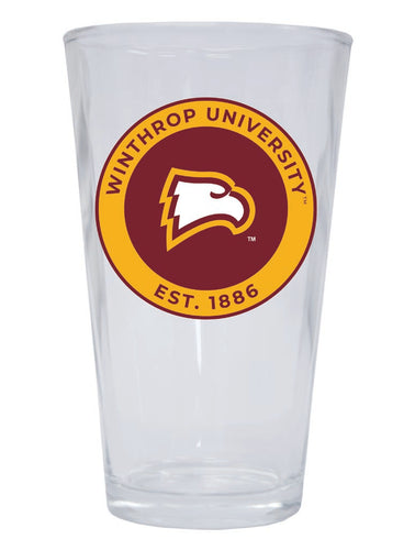 Winthrop University 16 oz Pint Glass Circle Design Officially Licensed Collegiate Product Single