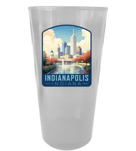 Load image into Gallery viewer, Indianapolis Indiana Design A Souvenir Plastic 16 oz pint
