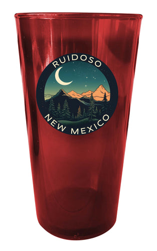 Ruidoso New Mexico Design A Souvenir Plastic 16 oz pint Red Single