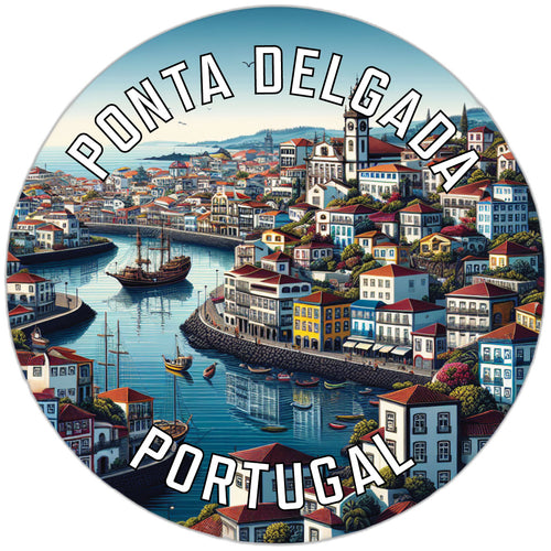 Ponta Delgada Portugal Souvenir Vinyl Decal Sticker 3-Inch