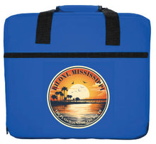 Load image into Gallery viewer, Biloxi Mississippi Design A Souvenir Destination Seat Cushion
