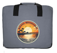 Load image into Gallery viewer, Biloxi Mississippi Design A Souvenir Destination Seat Cushion
