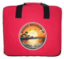 Load image into Gallery viewer, Biloxi Mississippi Design A Souvenir Destination Seat Cushion Red Red
