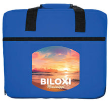 Load image into Gallery viewer, Biloxi Mississippi Design B Souvenir Destination Seat Cushion Blue Blue
