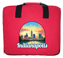 Load image into Gallery viewer, Indianapolis Indiana Design B Souvenir Destination Seat Cushion Red Red
