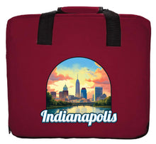 Load image into Gallery viewer, Indianapolis Indiana Design B Souvenir Destination Seat Cushion
