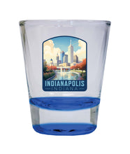 Load image into Gallery viewer, Indianapolis Indiana Design A Souvenir 2 Ounce Shot Glass Round
