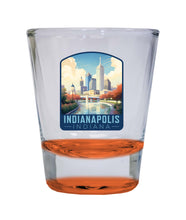 Load image into Gallery viewer, Indianapolis Indiana Design A Souvenir 2 Ounce Shot Glass Round
