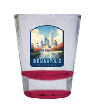 Load image into Gallery viewer, Indianapolis Indiana Design A Souvenir 2 Ounce Shot Glass Round
