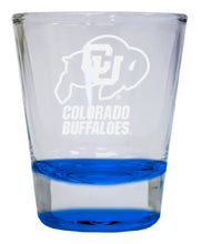 Load image into Gallery viewer, Colorado Buffaloes 2 oz Engraved Shot Glass Round  Officially Licensed Collegiate Product
