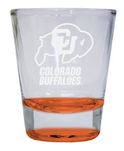 Load image into Gallery viewer, Colorado Buffaloes 2 oz Engraved Shot Glass Round  Officially Licensed Collegiate Product
