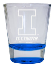 Load image into Gallery viewer, Illinois Fighting Illini  2 oz Engraved Shot Glass Round Officially Licensed Collegiate Product
