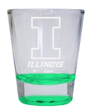 Load image into Gallery viewer, Illinois Fighting Illini  2 oz Engraved Shot Glass Round  Officially Licensed Collegiate Product
