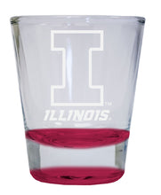 Load image into Gallery viewer, Illinois Fighting Illini  2 oz Engraved Shot Glass Round  Officially Licensed Collegiate Product
