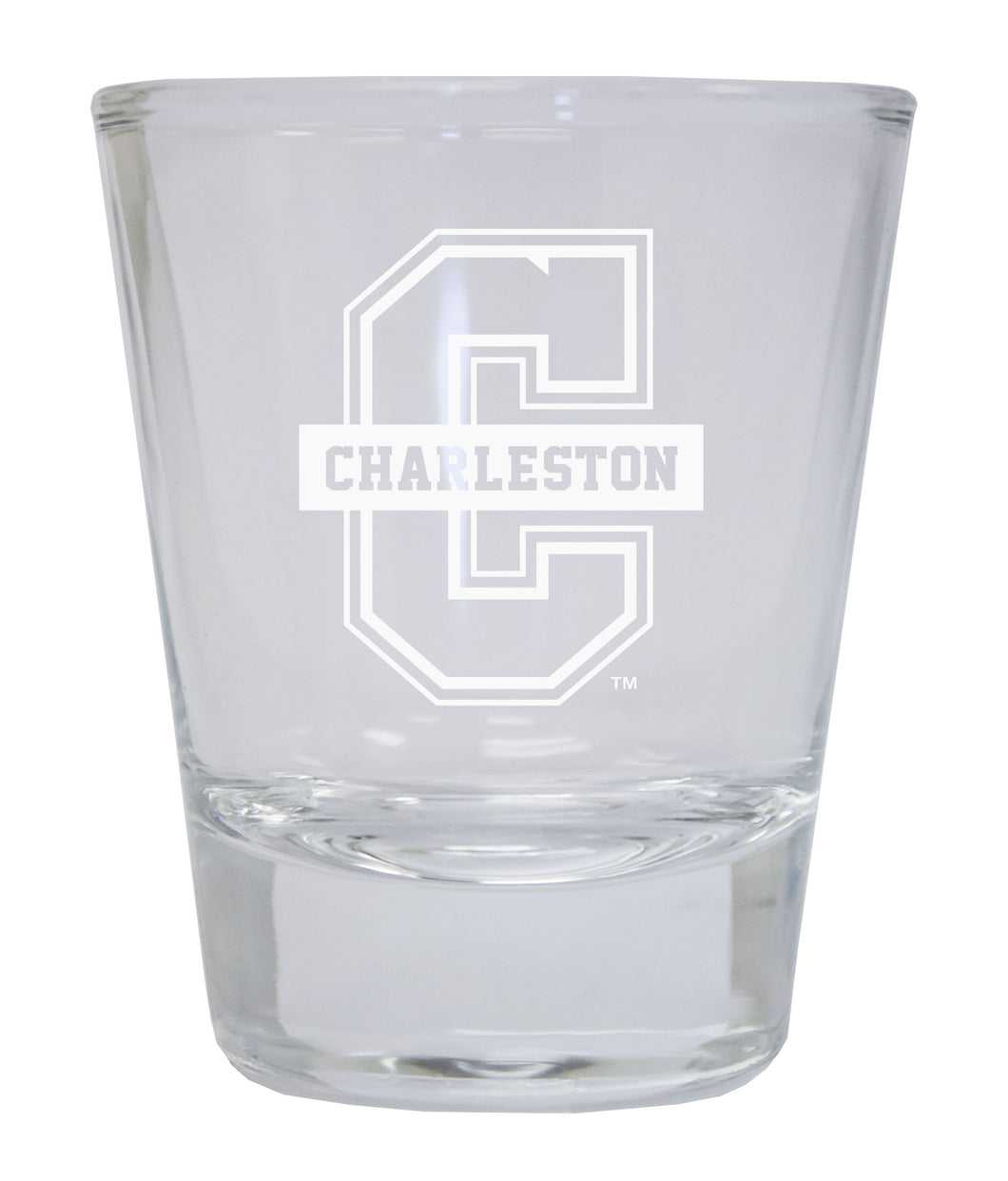 College of Charleston Etched Round Shot Glass Officially Licensed Collegiate Product