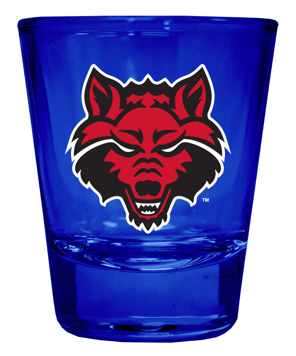 Arkansas State Full Color 2oz Shot Glass Officially Licensed Collegiate Product