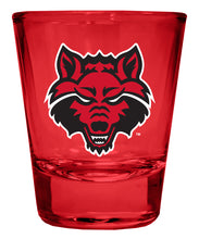 Load image into Gallery viewer, Arkansas State Full Color 2oz Shot Glass Officially Licensed Collegiate Product
