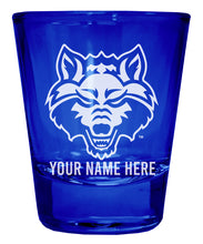 Load image into Gallery viewer, Arkansas State Customizable Engraved Full Color 2oz Shot Glass Officially Licensed Collegiate Product
