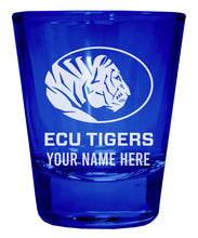 Load image into Gallery viewer, East Central University Tigers Customizable Engraved Full Color 2oz Shot Glass Officially Licensed Collegiate Product
