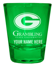 Load image into Gallery viewer, Grambling State Tigers Customizable Engraved Full Color 2oz Shot Glass Officially Licensed Collegiate Product
