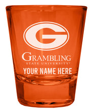 Load image into Gallery viewer, Grambling State Tigers Customizable Engraved Full Color 2oz Shot Glass Officially Licensed Collegiate Product
