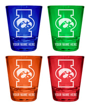 Load image into Gallery viewer, Iowa Hawkeyes Customizable Engraved Full Color 2oz Shot Glass Officially Licensed Collegiate Product
