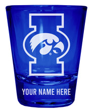 Load image into Gallery viewer, Iowa Hawkeyes Customizable Engraved Full Color 2oz Shot Glass Officially Licensed Collegiate Product
