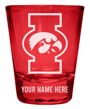 Load image into Gallery viewer, Iowa Hawkeyes Customizable Engraved Full Color 2oz Shot Glass Officially Licensed Collegiate Product
