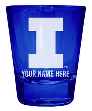 Load image into Gallery viewer, Illinois Fighting Illini Customizable Engraved Full Color 2oz Shot Glass Officially Licensed Collegiate Product
