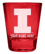 Load image into Gallery viewer, Illinois Fighting Illini Customizable Engraved Full Color 2oz Shot Glass Officially Licensed Collegiate Product
