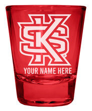 Load image into Gallery viewer, Kennesaw State University Customizable Engraved Full Color 2oz Shot Glass Red Officially Licensed Collegiate Product Single
