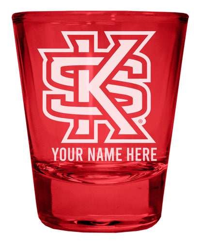 Kennesaw State University Customizable Engraved Full Color 2oz Shot Glass Red Officially Licensed Collegiate Product Single