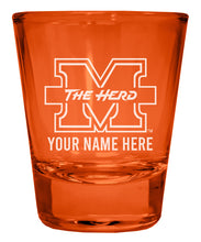 Load image into Gallery viewer, Marshall Thundering Herd Customizable Engraved Full Color 2oz Shot Glass Officially Licensed Collegiate Product
