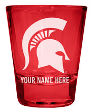 Load image into Gallery viewer, Michigan State Spartans Customizable Engraved Full Color 2oz Shot Glass Officially Licensed Collegiate Product
