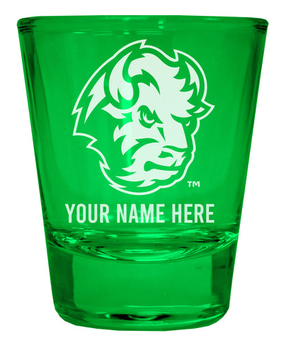 North Dakota State Bison Customizable Engraved Full Color 2oz Shot Glass Green Officially Licensed Collegiate Product 4-Pack