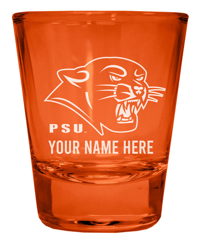 Plymouth State University Customizable Engraved Full Color 2oz Shot Glass Orange Officially Licensed Collegiate Product Single