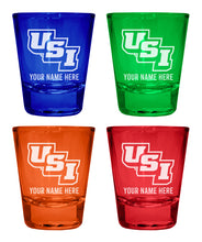 Load image into Gallery viewer, University of Southern Indiana Customizable Engraved Full Color 2oz Shot Glass Officially Licensed Collegiate Product
