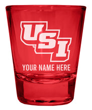 Load image into Gallery viewer, University of Southern Indiana Customizable Engraved Full Color 2oz Shot Glass Red Officially Licensed Collegiate Product Single
