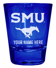 Load image into Gallery viewer, Southern Methodist University Customizable Engraved Full Color 2oz Shot Glass Officially Licensed Collegiate Product
