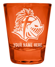 Load image into Gallery viewer, Southern Wesleyan University Customizable Engraved Full Color 2oz Shot Glass Orange Officially Licensed Collegiate Product 4-Pack
