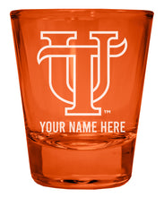 Load image into Gallery viewer, University of Tampa Spartans Customizable Engraved Full Color 2oz Shot Glass Orange Officially Licensed Collegiate Product Single
