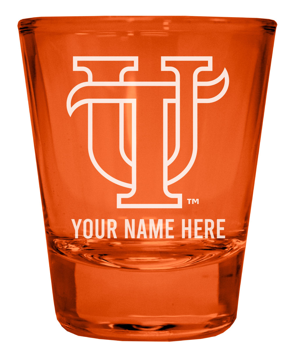 University of Tampa Spartans Customizable Engraved Full Color 2oz Shot Glass Orange Officially Licensed Collegiate Product Single