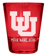 Load image into Gallery viewer, Utah Utes Customizable Engraved Full Color 2oz Shot Glass Officially Licensed Collegiate Product
