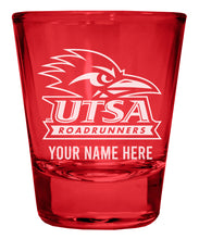 Load image into Gallery viewer, UTSA Road Runners Customizable Engraved Full Color 2oz Shot Glass Officially Licensed Collegiate Product
