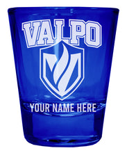 Load image into Gallery viewer, Valparaiso University Customizable Engraved Full Color 2oz Shot Glass Blue Officially Licensed Collegiate Product Single
