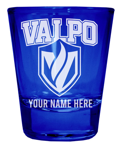 Valparaiso University Customizable Engraved Full Color 2oz Shot Glass Blue Officially Licensed Collegiate Product Single