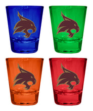 Load image into Gallery viewer, Texas State Bobcats Full Color 2oz Shot Glass Officially Licensed Collegiate Product
