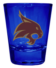 Load image into Gallery viewer, Texas State Bobcats Full Color 2oz Shot Glass Officially Licensed Collegiate Product
